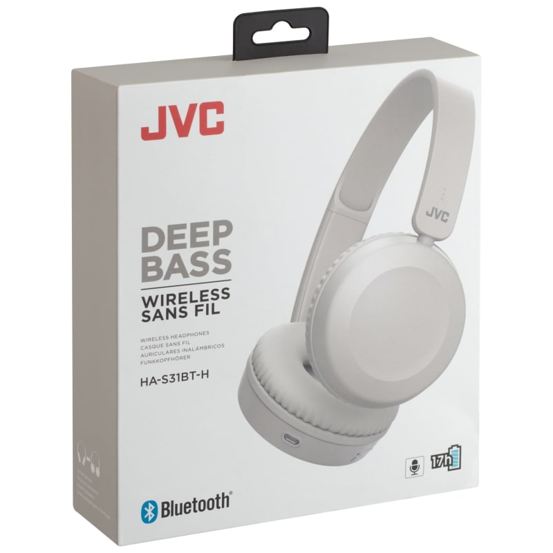 JVC Deep Bass Wireless Headphones White