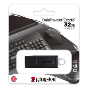 DataTraveler Exodia USB Flash Drive with Protective Cap and Keyring in Multiple Colours