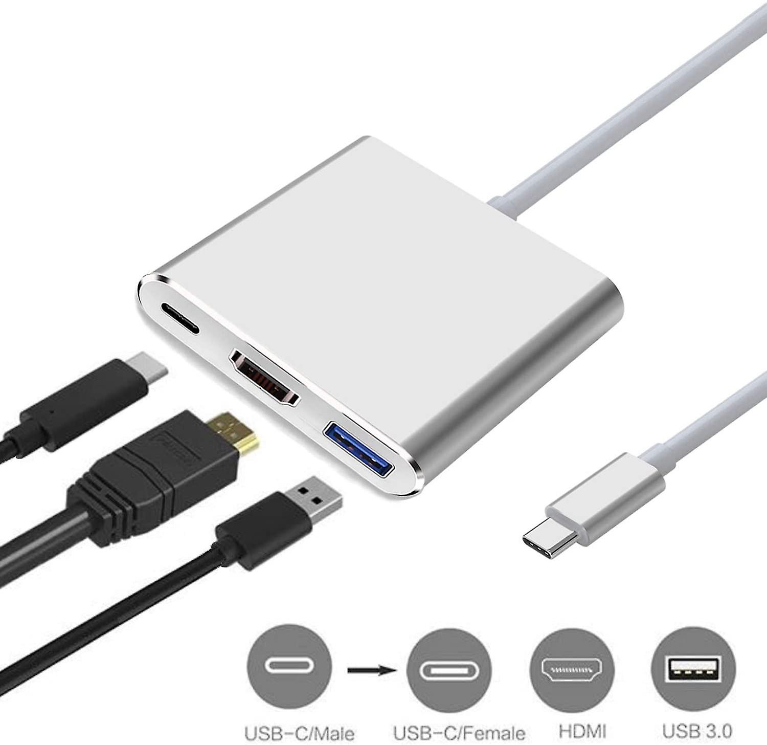 Usb-c To Hdmi Adapter Type- C 3 In 1 - New Tech Ireland