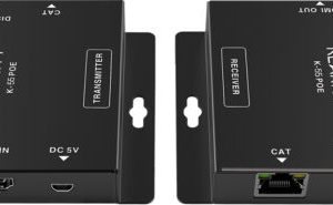 Klarity K-55 PoE Full HD 1080p HDMI Extender Over CAT 5e/6/6a/7 to 55m with IR Control, Auto EDID and HDMI Loop-Through