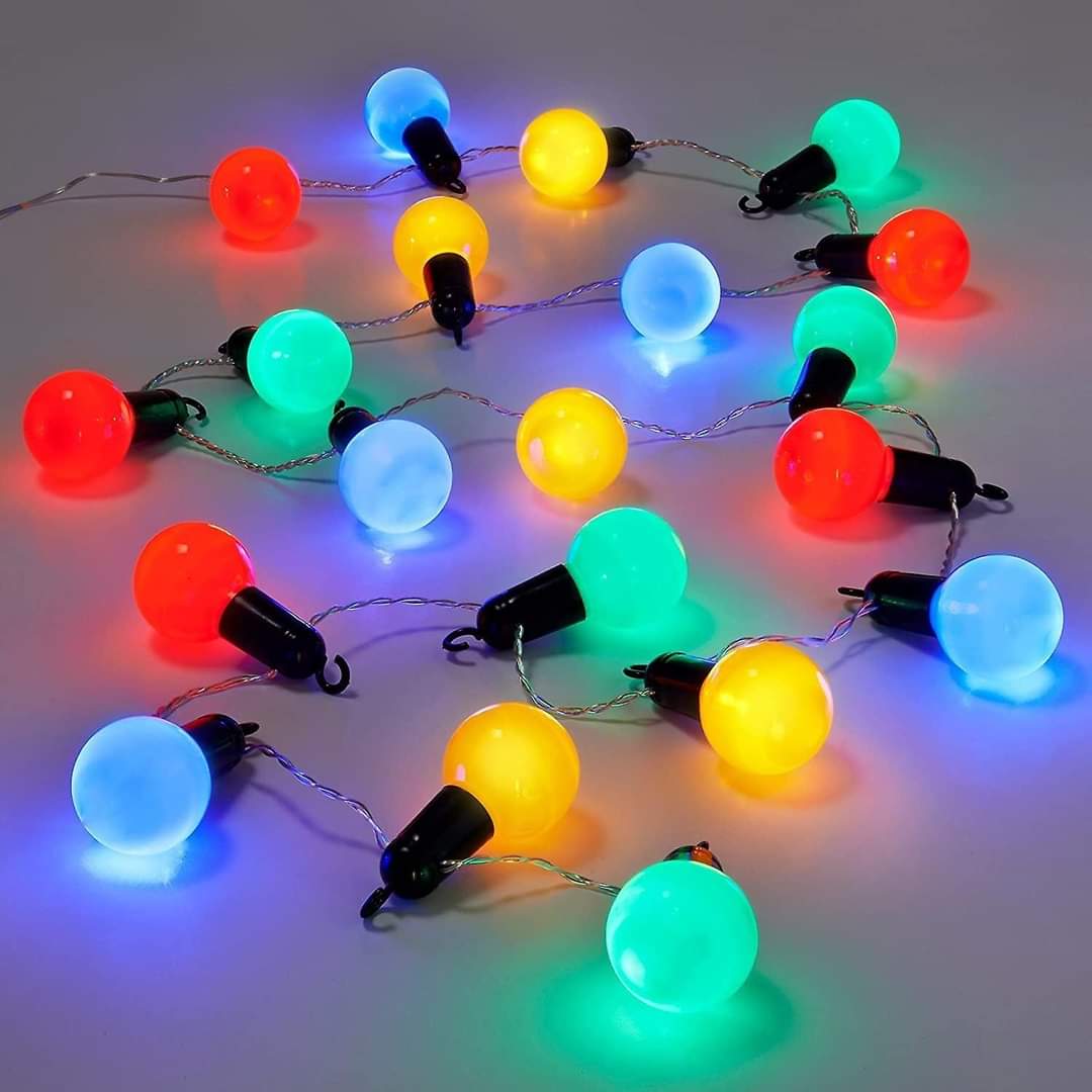 20 Battery Operated Multi-Coloured LED Party Light Bulbs - New Tech Ireland
